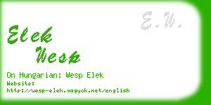 elek wesp business card